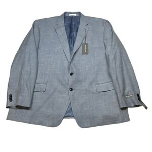 Michael Kors Sport Coat Mens 50R 50 Transition Lt Blue Stretch Classic Fit‎ $295